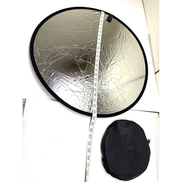 24" Reflector Disc With Silver & Gold Sides For Photography & Videography w/case - Picture 3 of 4
